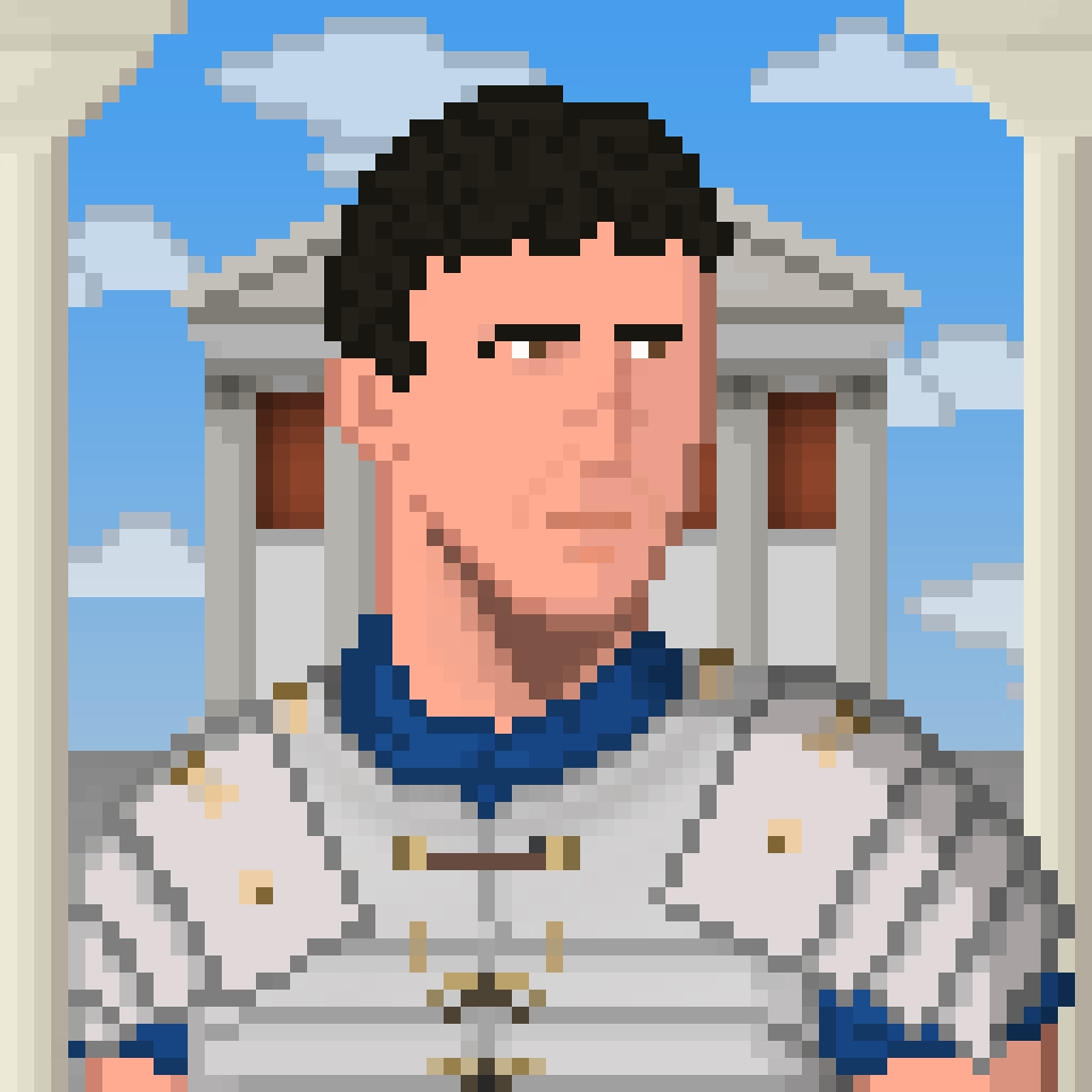 A nice blue and cloudy sky!

Navy soldier PixelRoman #1021
opensea.io/assets/matic/0…