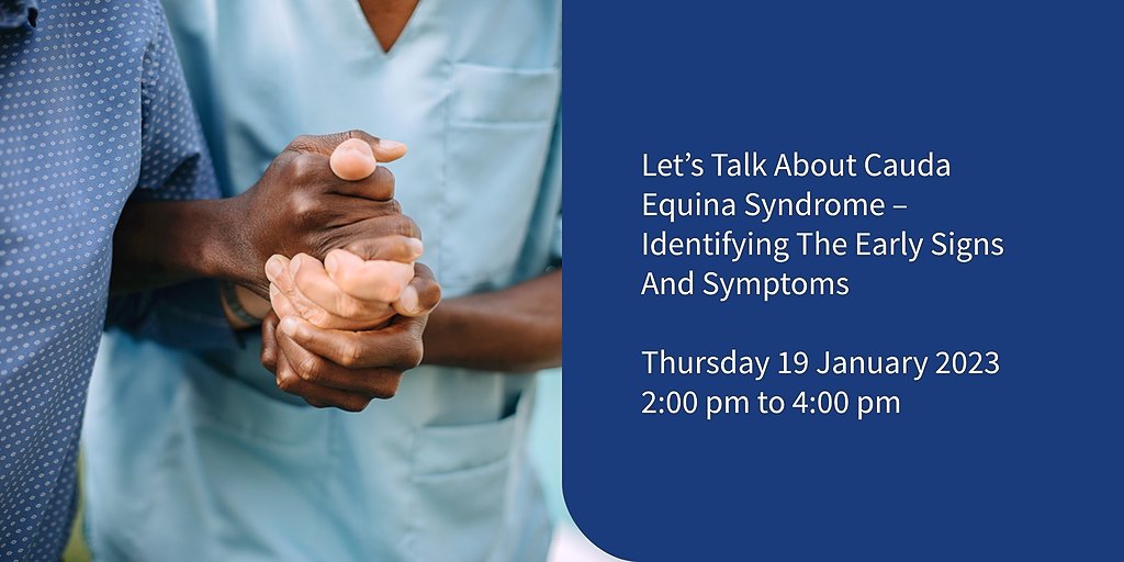 irwinmitchell's tweet photo. If you support people with #CaudaEquina Syndrome (CES) we’re hosting an event that could help you. #Legal experts and #Medical professionals will explore the symptoms of CES, a healthcare perspective and the importance of early diagnosis. Book your place: https://t.co/SQUdHJaPfw https://t.co/gA8tfqvIDc