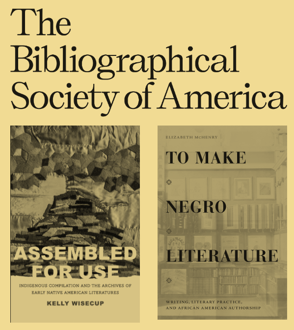 BibSocAmer's tweet photo. Announcing the winners of the 2023 St. Louis Mercantile Prize! Congratulations to @elizmchenry & @kellywisecup, co winners of this year's prize. Check out our newsletter for the announcement, Books for Review in PBSA, the #BibWeek schedule, & more.
https://t.co/ooz8oFOVGS https://t.co/Bd1oppGy6w