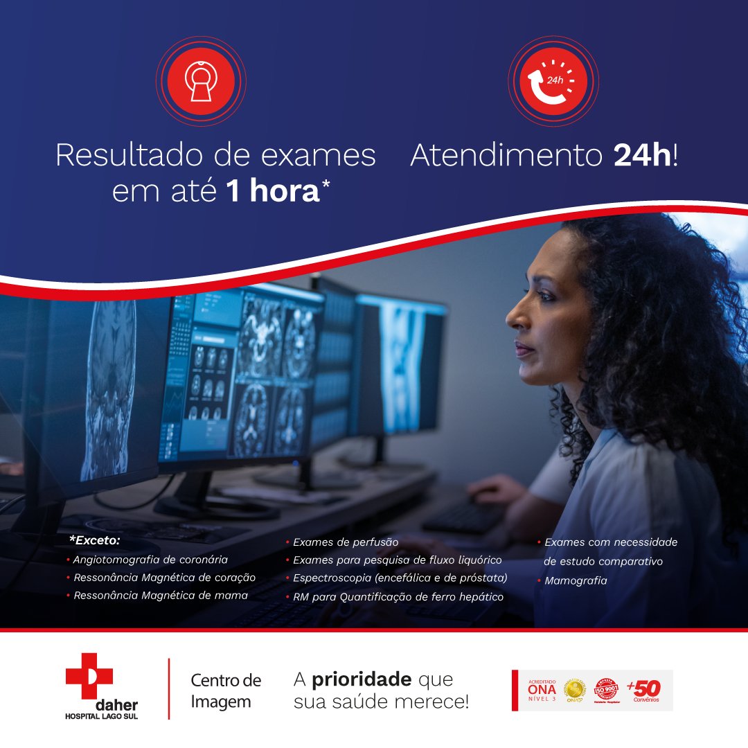 🏥 No Centro de Imagem do Hospital Daher, entendemos que um tratamento de sucesso está aliado a um diagnóstico de precisão.

(RT: CRM-DF 2520)

#hospitaldaher #lagosul #centrodeimagens