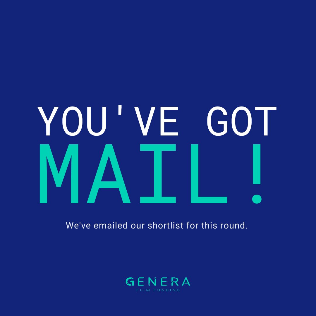 GeneraFilms's tweet photo. Check your email, we've emailed the shortlist from this round.
Good luck! π€
#GeneraFilms #WatchMoreShorts https://t.co/yfWgyrhONV