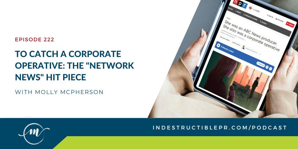 MollyMcPherson's tweet image. This week I take a look at NPR’s article “She Was an ABC News Producer. She Also Was Corporate Operative,” and explore what happened when one journalist took on a different kind of role.
🎧 hubs.li/Q01xvG9H0