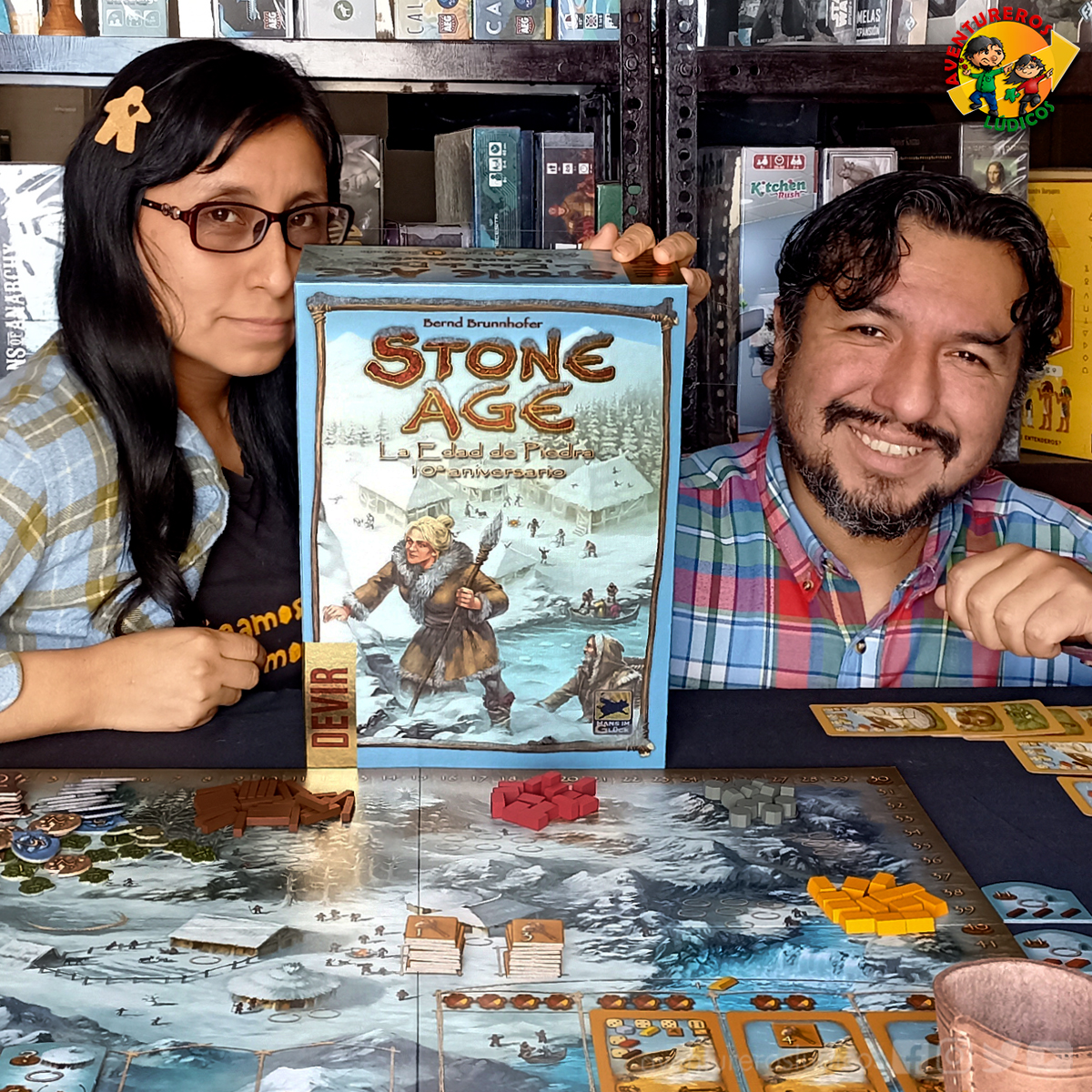 ALudicos's tweet photo. #STONEAGE Ed. Aniversario (2018) el tablero tiene la versión clásica y la versión de invierno❄
👥: 2-4 Jugadores
⏳: 60-90" aprox.
👨‍👦: 10 años a +
💡 : Bernd Brunhofer
🖌: Michael Menzel
📃: @hig_games  y @DevirAmericas  en español.

#AventurerosLudicos #boardgame #juguemostodos https://t.co/C997PZNEun