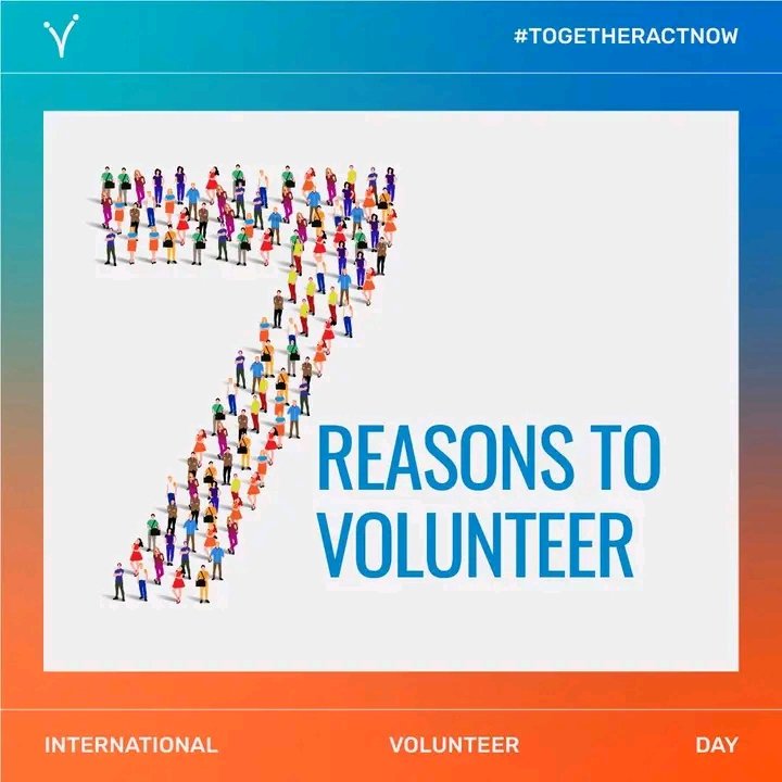 📌 Connect with your community,
📌 Contribute to an important cause,
📌 Use your skill in a productive way,
📌 Find purpose,
📌 Make a difference,
📌Develop new skill,
📌Explore new areas.
#TogetherActNow #IVD2022 #UNVolunteers