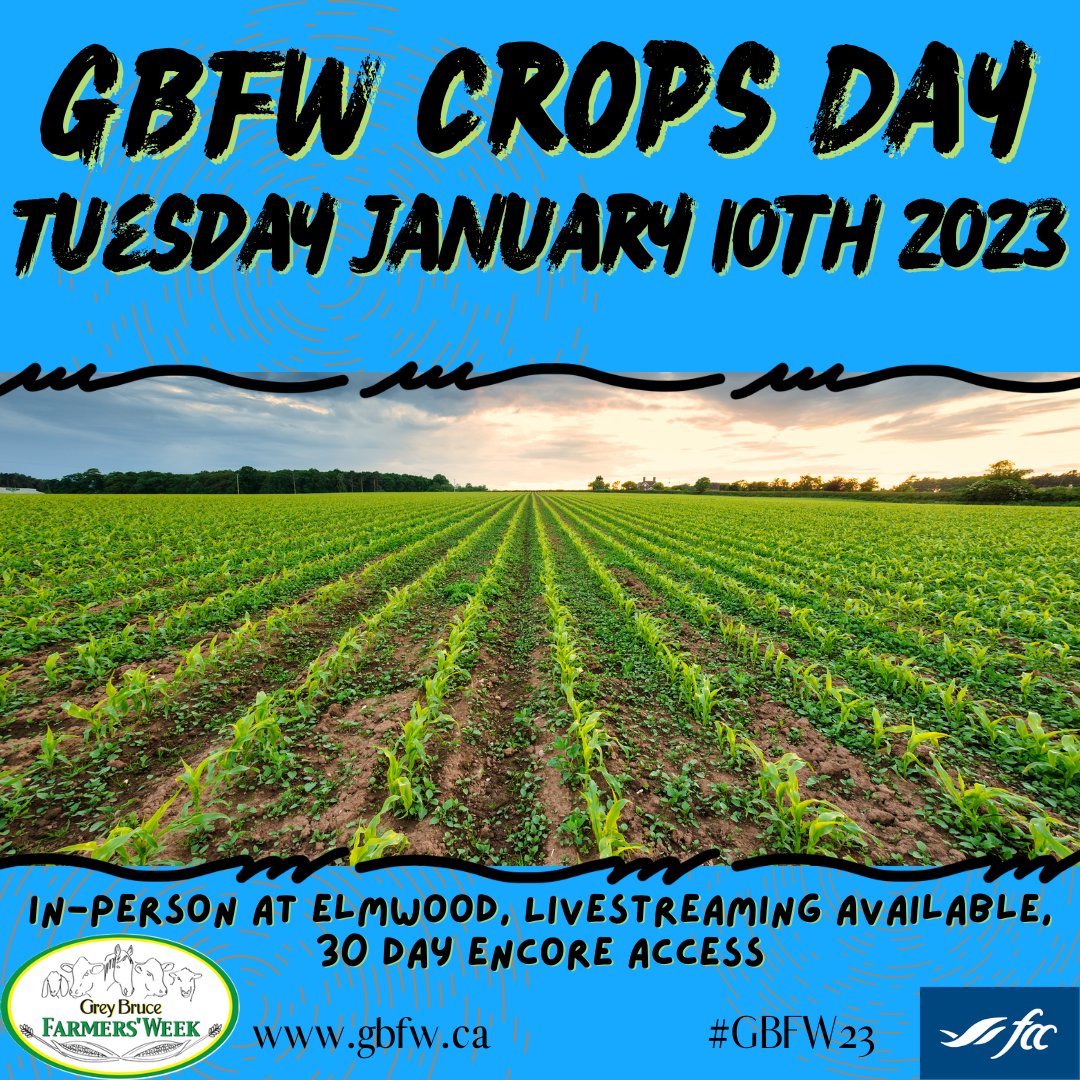 It's Crops Day at Farmers' Week! 🌾🌽
For more information or to buy tickets, please visit: greybrucefarmersweek.ca
#OntAg #Farm365 #Agriculture #AgEvent #AgEducation #CropsDay #GBFW23