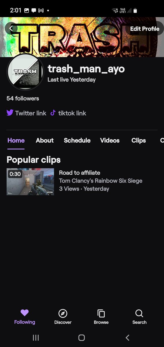 Trash_Man_AYO's tweet photo. Please follow the other socials. I'm trying to grow as much as possible this year. #twitchstreamer #instagram #TikTok #follow #ThankYou https://t.co/6rrWC2u06r