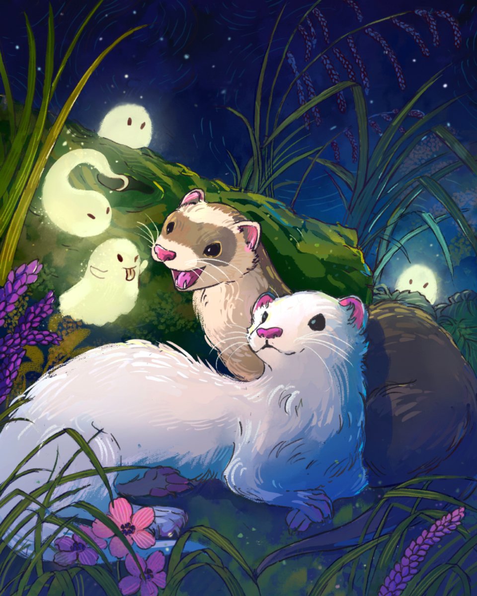 jramseyi's tweet photo. I draw cute animal art with fantasy elements #PortfolioDay https://t.co/74rphN4oUX