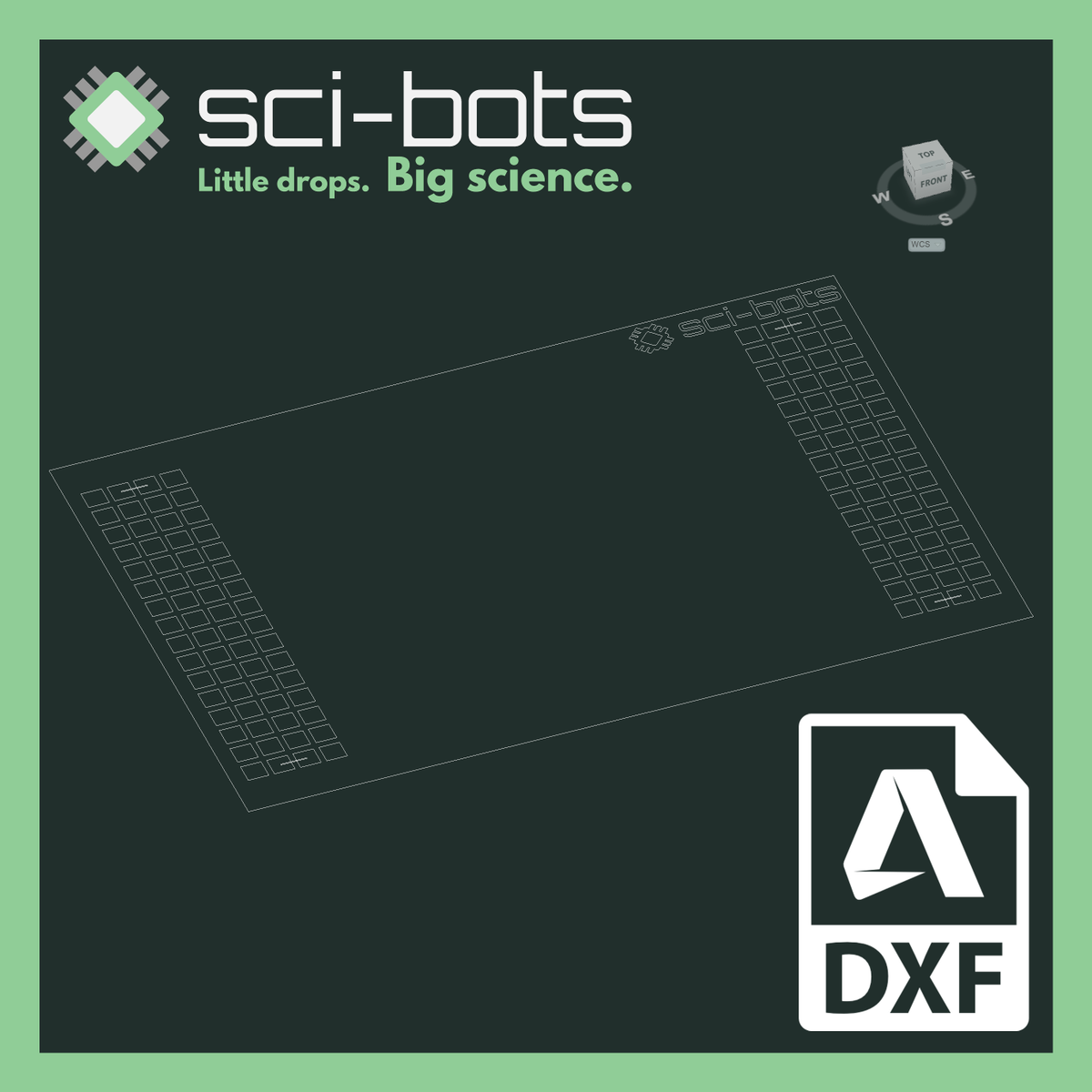 Want to design your own DropBot Chip and explore digital microfluidics? The DropBot Chip Template is a DXF file that is available free of charge. Visit sci-bots.com to download!

#microfluidics #DMF #science #research #chemistry #biology #biomedicalengineering