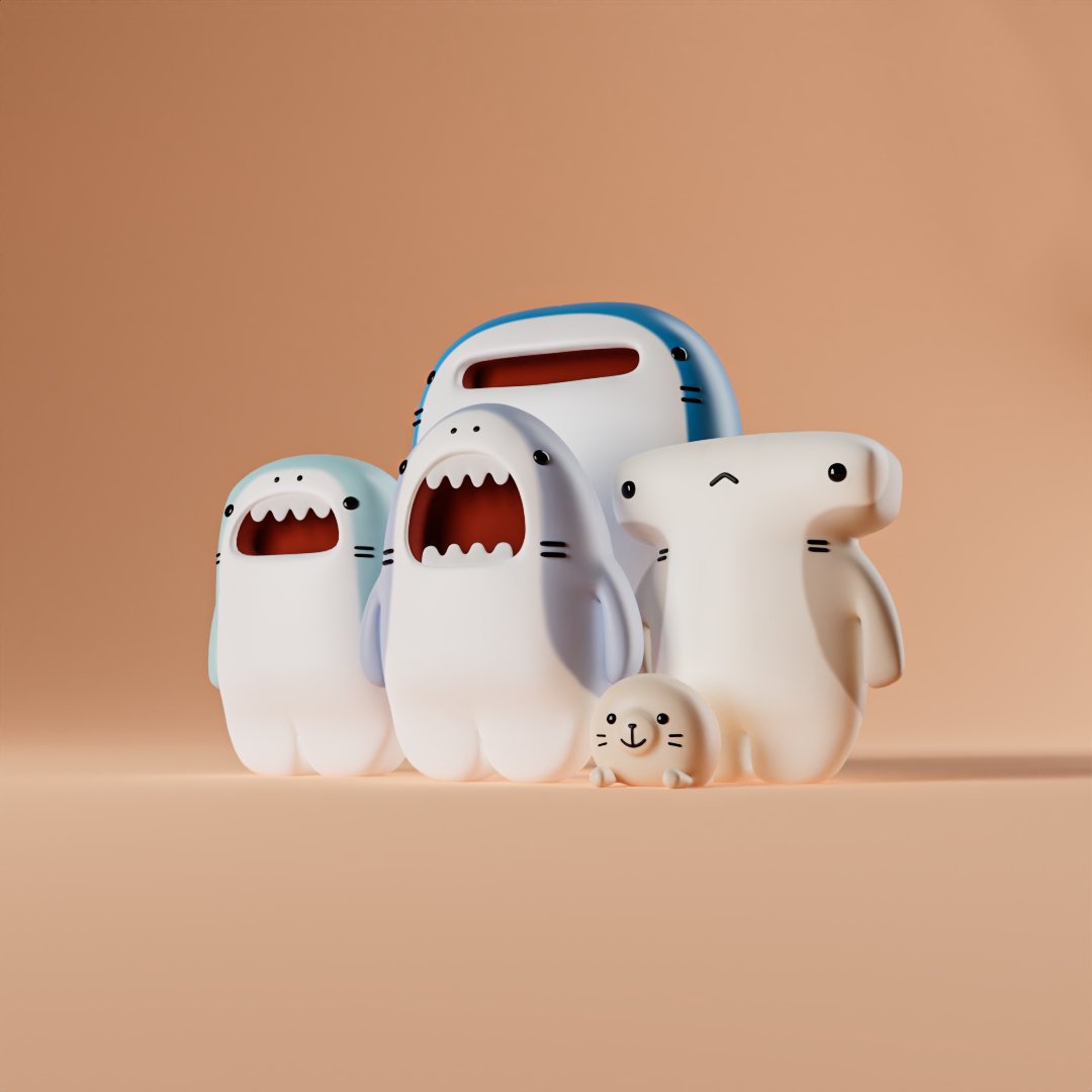bazarnov3d's tweet photo. This is the Samezu family of characters in 3D
---
Style by @moha_arimura 🦈
#samezu #samezushark #samezuka #samezu #3d #3dart #3dartwortk #dribbble #kawaii #kawaiiart #blender3d #hammershark #shark #sharkart #sharks #sharksofinstagram #sharklover #babyshark #babysharkparty #nft https://t.co/IwBAVeN03Q
