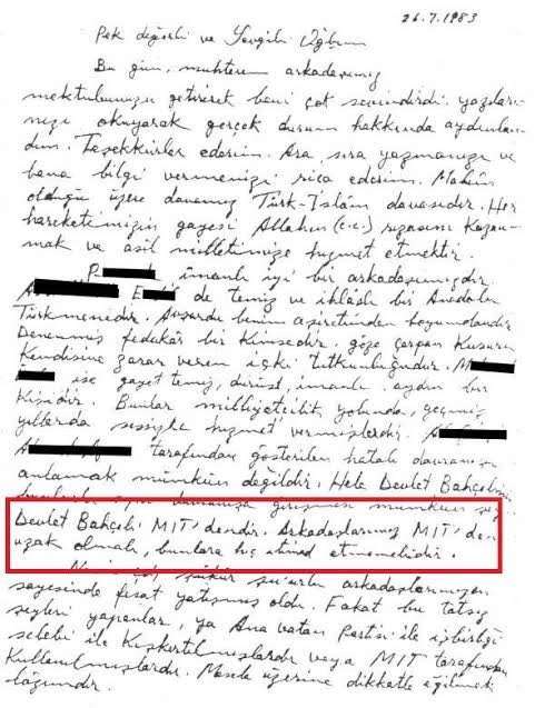 @suheylacaylak2 Alparslan Türkeş'in mektubu.