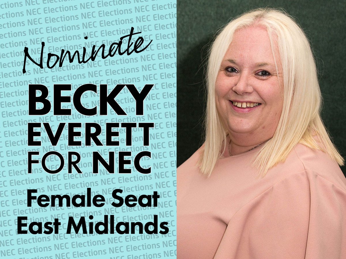 beckyeverett's tweet photo. Lots of rules to follow when putting yourself forward for a seat on the NEC, hoping I’ve shown I care about members and our union over the years, This won’t be easy but I will work hard to get the seat. Please like, share and help branches to Nominate Becky E for NEC! 💜💚 https://t.co/ABh4wpT8rj