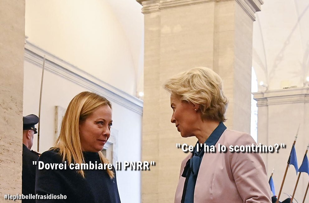 lefrasidiosho's tweet photo. #Meloni #UrsulavonderLeyen https://t.co/2YXMtyOxeS