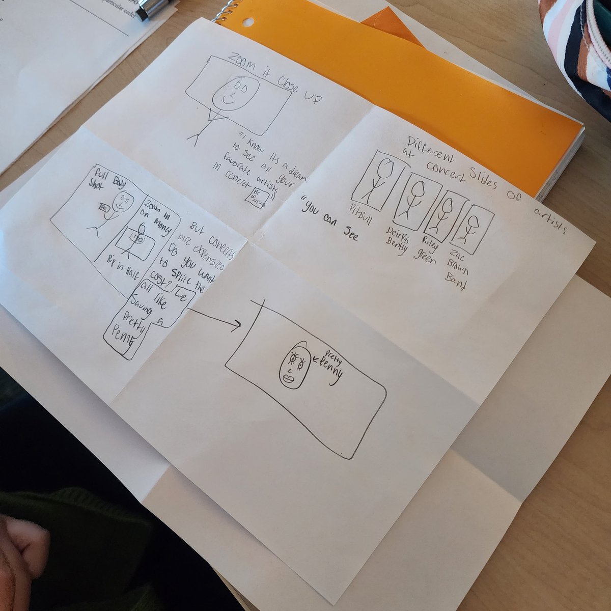 cathy_srock's tweet photo. Now that Broadcasting 1 has done some basic filming & editing with their montages, they are building upon those skills to produce their own commercials. Up first, storyboarding their concept! #srockbc1 #alwayslakeorion @LkOrionHS @LakeOrionHS_CTE @dragoncast #wdbc https://t.co/1egoVDVTZT