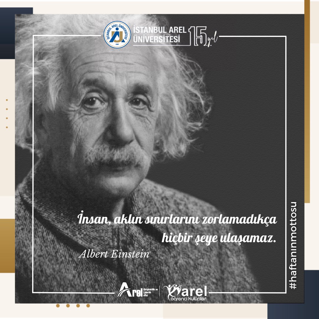 GLO'da bu #haftanınmottosu 🧠 

<a href="/areledu/">İstanbul Arel Üniversitesi</a> 
@OGRENCIDEKANI