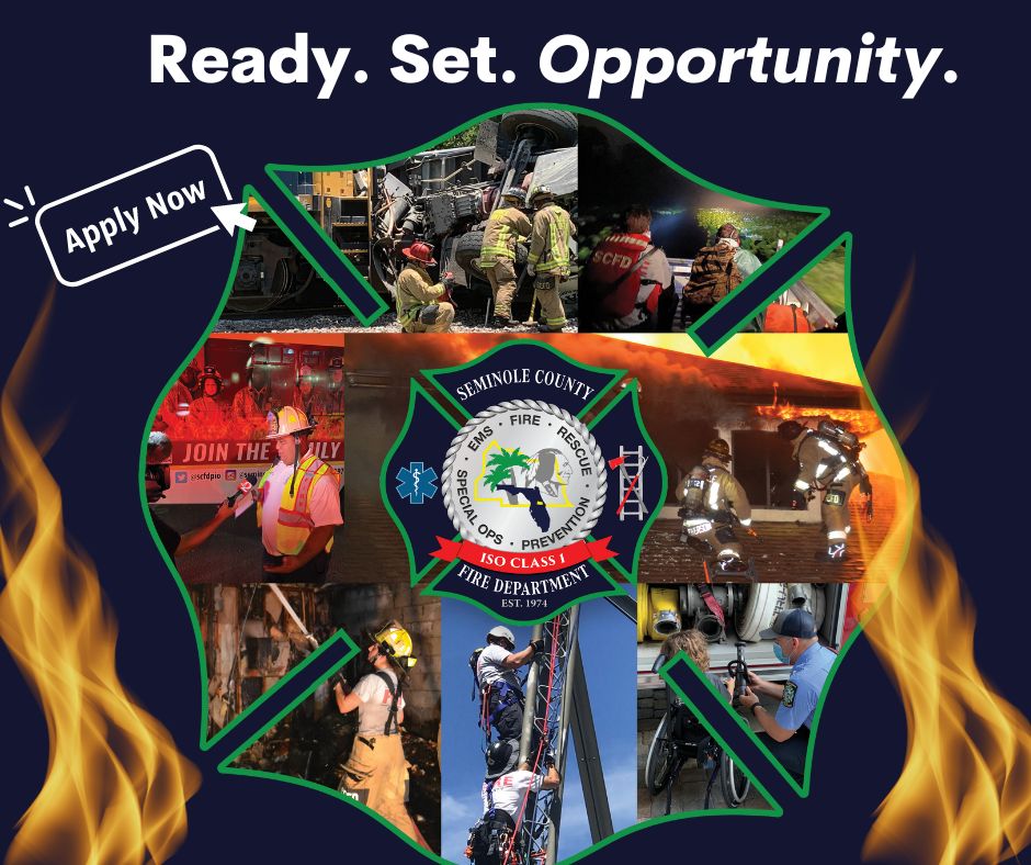 🔥 Firefighter/EMT & Firefighter/Paramedic careers now open at your Seminole County Fire Department. 
✅Job posting link: rb.gy/rplzjt
✅Closes February 10
✅Interested in a future #firefighting career? Visit seminolecountyfl.gov/fireinterest
#firecareers #firejobs