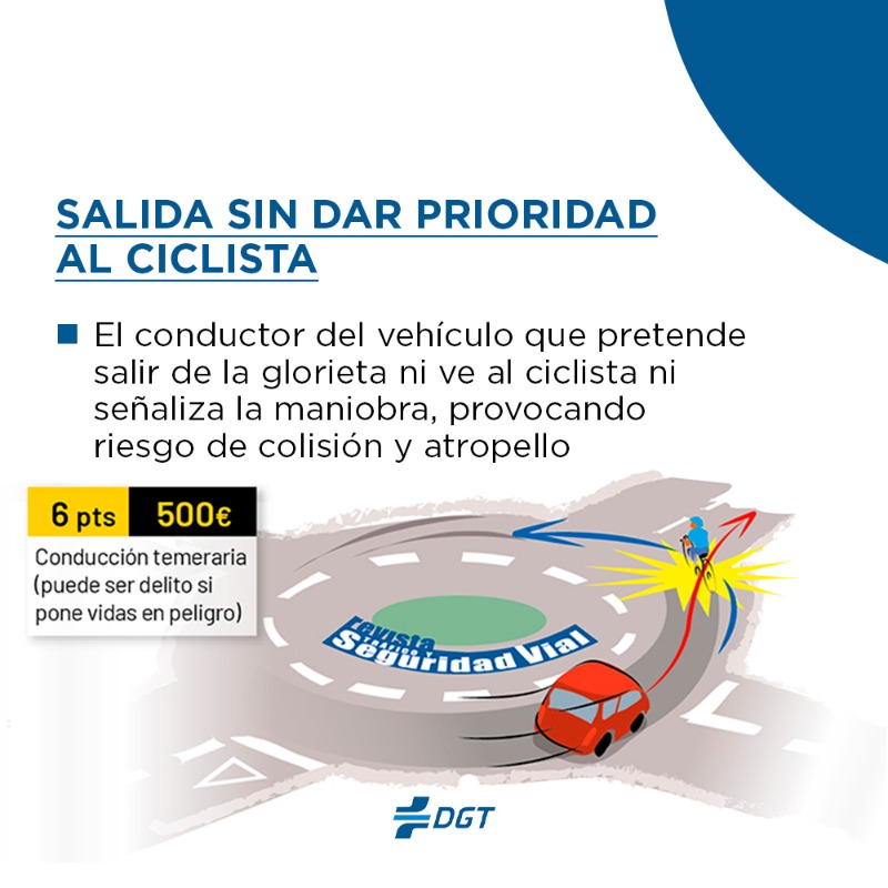 DGTes's tweet photo. Recuerda, para salir de una glorieta: siempre por el carril derecho y usando el intermitente.​

Dale una vuelta a lo que sabes de las glorietas y estúdiate este post para evitar cometer algunas de estas infracciones.

Y tú, ¿has visto alguna de estas infracciones?👇 #DGTContigo
