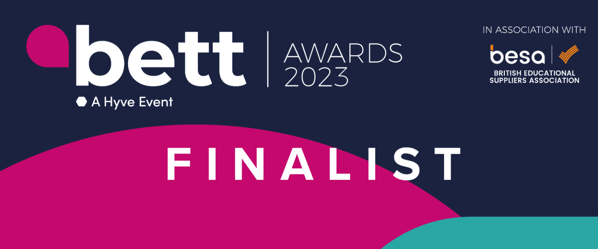 thisis_school's tweet photo. We're delighted to announce that we've been shortlisted for the 2023 Bett Awards! #bettawards2023 @besatweet 

We're up for 'Digital Learning Product' of the year!🤩

Watch this space to see if we can bring it home... https://t.co/J8VTh7uIlG