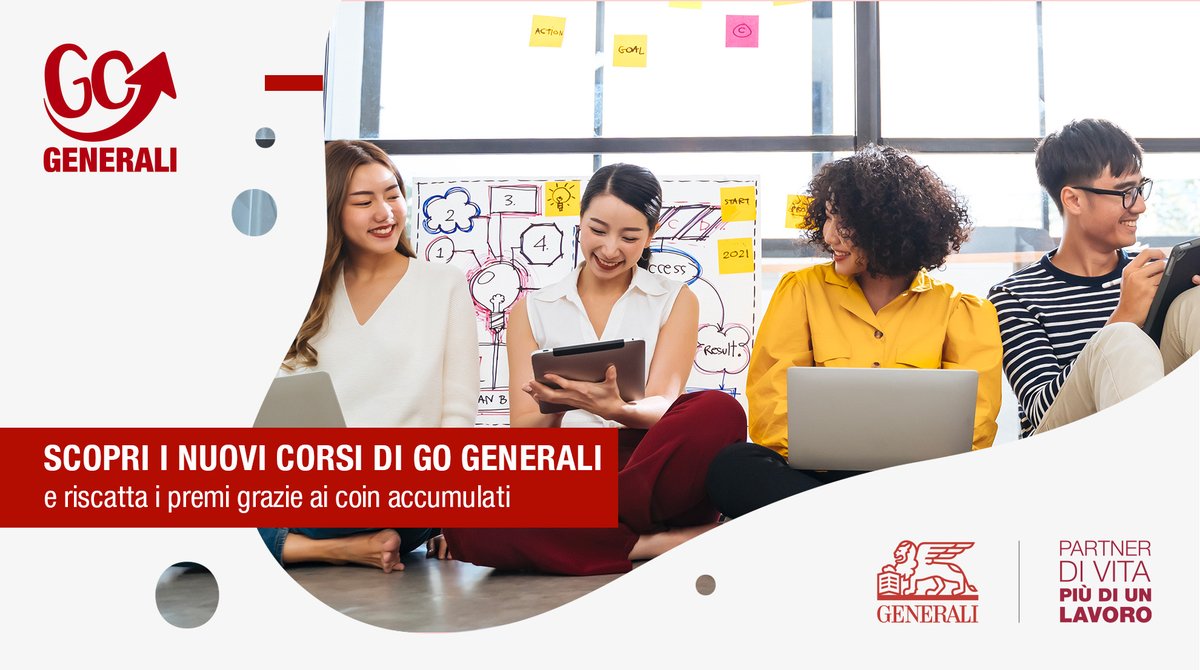 GeneraliItalia's tweet photo. Tanta #formazione su Go Generali. Online i nuovi corsi: #PersonalBranding, #Metaverso, #IntelligenzaArtificiale e molti altri. Grazie ai coin accumulati, potrai aderire a Treedom e piantare un albero nella foresta Go Generali! #PartnerDiVita #PiùDiUnLavoro https://t.co/MZXyQGrFKX https://t.co/dohBNCzYJv