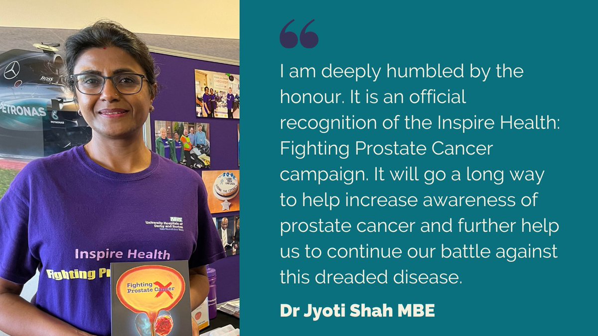 Dr Jyoti Shah has been awarded an MBE for her services to medicine in acknowledgement of her outstanding career and work in the screening and diagnosis of prostate cancer patients👏
