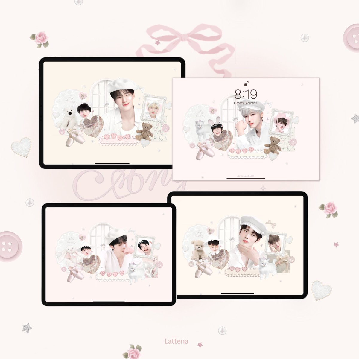 lattenamin's tweet photo. Wallpaper ipad~*<🧴🤍🎠
link in mention🐰
(personal use only and not for commercial )❕🧸 https://t.co/tU1bz7dNdn