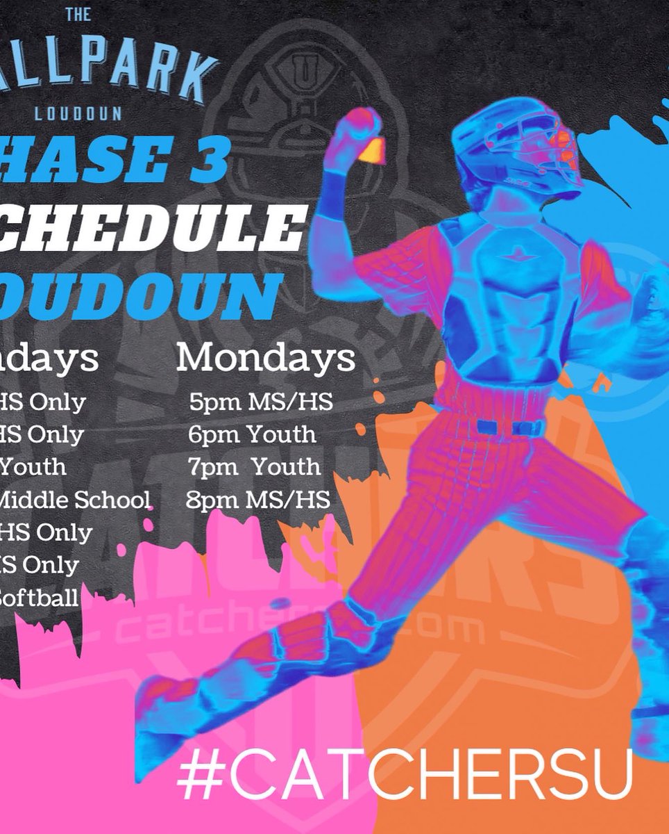 CatchersU's tweet photo. Phase 3 Registration is now open!!! Let us get U Ready for your upcoming season!!! Phase 1 &amp; 2 are not required to join us in Phase 3! Give yourself the best chance to be prepared for the season!!!! #catchersu #baseball #softball #catcherdrills #catchercamp https://t.co/ntNNHztPwg