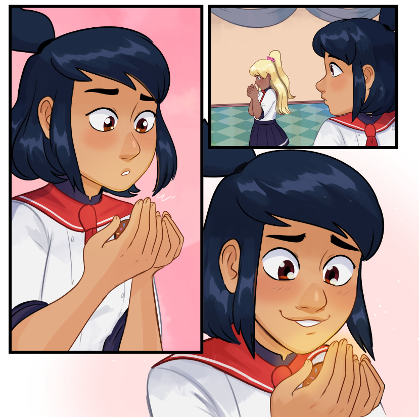 I'm looking for comic art and coloring work this year, so feel free to contact me if you have a project in mind 💖
I've worked with Macmillan, Simon & Schuster, Dark Horse, and independent publishers.
(First two are coloring examples, last two are all mine!)