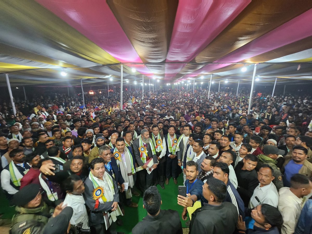 SangmaConrad's tweet photo. At the 1st Annual Conference of the Deshi Janagoshtio Mancha, Meghalaya at Purnonagar, West Garo Hills District. Call upon our brothers &amp; sisters of the plain belt to support us in bringing more development to the area. https://t.co/Uf1EiowCtx