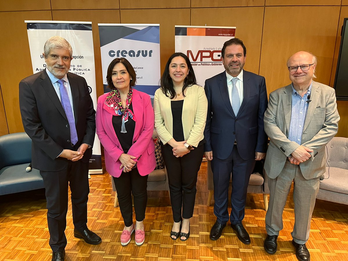 ¡Gracias <a href="/CreasurUdec/">CreaSur UdeC</a>  ! Tercer Encuentro Regionalista en <a href="/udeconcepcion/">Universidad de Concepción</a>  👏 #Biobío #Dbb #Chile 
<a href="/gorebiobio/">Gobierno Regional del Biobío</a>