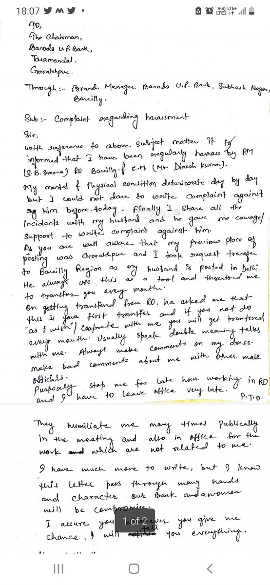 alashshukla's tweet photo. Kanpur me bhi unke against kaafi logo ne complaint ki.. par bach gaye..
Abhi bhi dhile dhale ravaiyee ki wjah se bach ke nikal jaaega.

Sochiye harrassment ka case bhi fark nahi daal rha..

@UPMahilaKalyan please help the banker. 🙏 https://t.co/pYiBf6Dieo