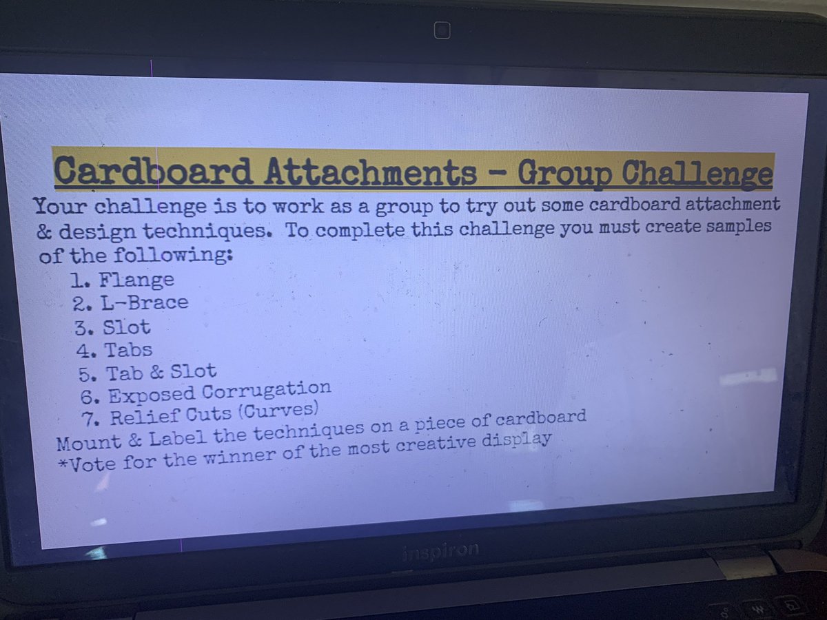 fritts57's tweet image. Theme Park Design class doing a cardboard challenge to get familiar with building with the material so we can create our Dark Rides! @TMSPatriots #RideDesign #ScaleModels #IBdesign