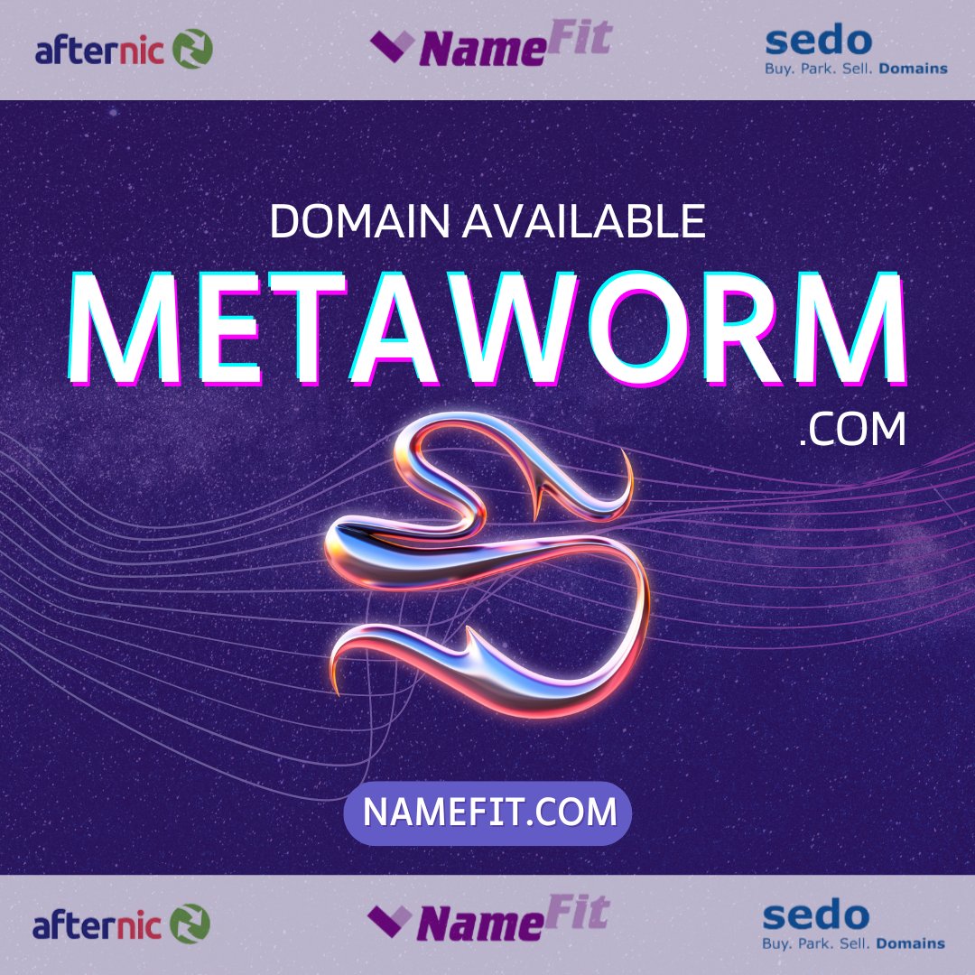 The finest #META #domains from #afternic & #sedo u will find here:

🪱👉namefit.com/meta/

#MetaWorM #gamer #Metaverse #MetaverseNFT #domainsale #domainingindustry #domainname #domainnamesale #web3 #namefit #GamingNews #MetaAI #metaversecrypto #Play2Earn #buyingconent #buy
