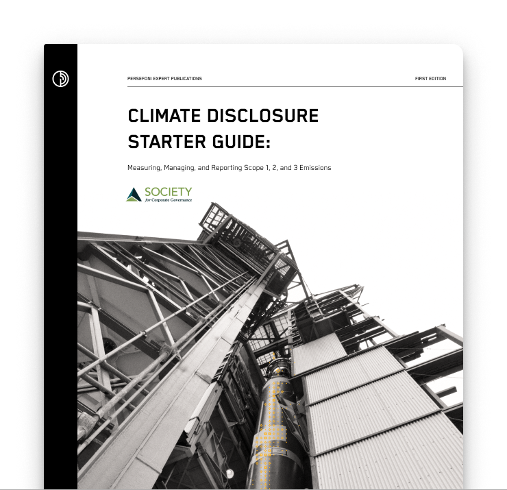 Climate disclosure is a cross-departmental activity. We collaborated @Persefoni to explain how governance leaders can begin measuring, managing, and reporting their companies’ emissions. Download whitepaper at lnkd.in/gQY3iu6u. #ESG #Governance #Climate