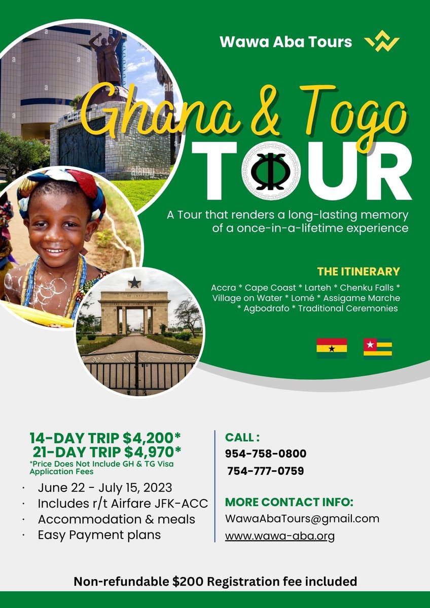 AdeyelaB's tweet photo. Wanna go to Africa this year?! My longtime friends go often, and are opening up a trip to others. Check out their website at https://t.co/abhH9MMEzz #travel #africa #Motherland #Ghana #Togo https://t.co/90FhXGcBG5