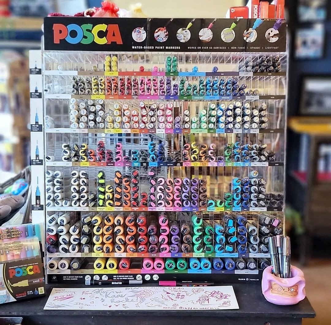 timecapframing's tweet photo. Posca Display #posca #Japan #Tokyo #art #markers #smallbusiness #inspiration #denver #Colorado #painting #paintmarkers #tools #artsupplies https://t.co/0HLHUilIo0