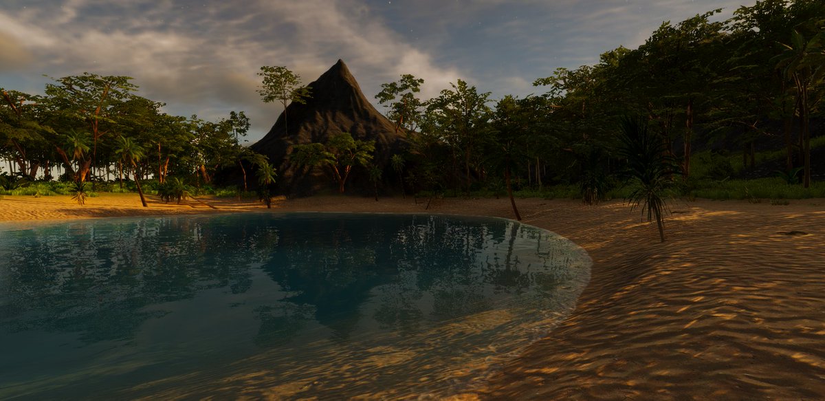 I can imagine this small sheltered part of the island will be a good spot to leave a raft as the water here is much more calm than on the open beach. Also this a great example of how good the screen space reflections setting will be.

#game #indiedev #indie #gamedev #environment