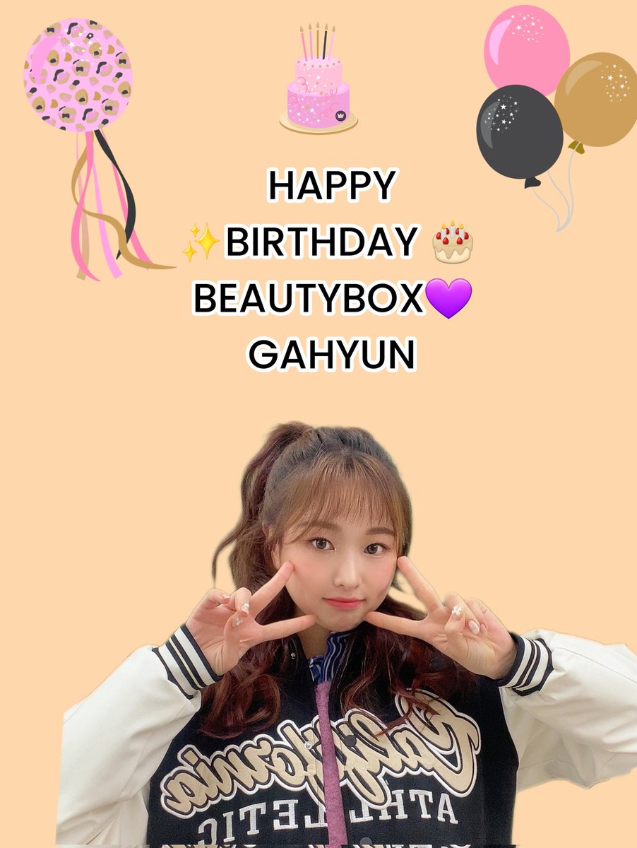 BByuofficial's tweet photo. Happy birthday gahyun''s day !!
Gahyun will invite  Birthday party to Wibbon.
Youtube Live 6pm(KST)
뷰티박스 가현의 생일이예요~~♡
1월 11일 오후 6시  YouTube Live
가현의 생일파티에 여러분을 초대합니다. 

#가현 #뷰티박스 #gahyun  #BEAUTYBOX  #생일 #생일파티 https://t.co/LxLHLO4s5R