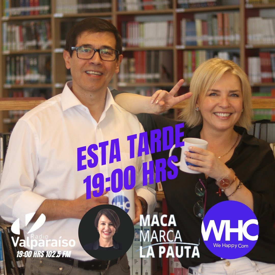 Modo #happy 🙋🏼‍♀️ por acá! Hoy estaremos en <a href="/RadioValparaiso/">Radio Valparaíso</a> desde las 19:00 horas con <a href="/Macarenaurenda/">Macarena Urenda</a> y <a href="/mcordovai/">Mauricio Córdova</a> !! <a href="/wehappycom/">We Happy Com</a> con todo 💪🏻! Cierto amigazo <a href="/francisco_isla/">Francisco Isla Montoya</a> 🤗?