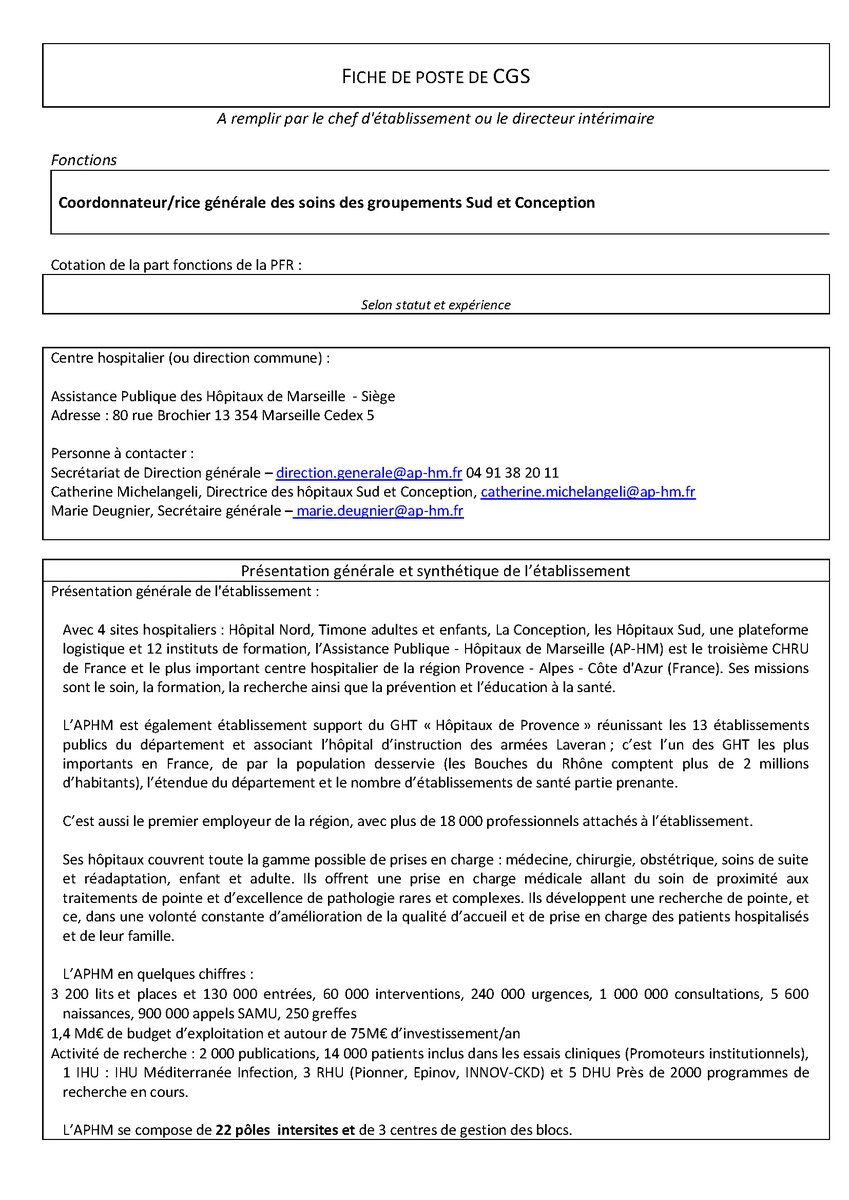 aphm_actu's tweet photo. 🔎 Nous recrutons un(e) coordonnateur/rice générale des soins pour les groupements Sud et Conception. https://t.co/HbqvKZw88L