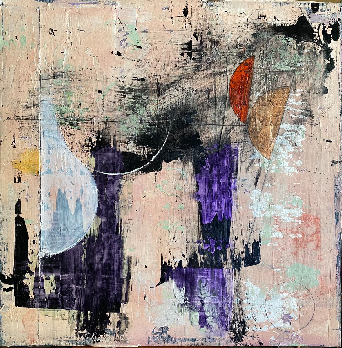 JohnnyVLewis's tweet photo. Bones, 24x24, oil and plaster on canvas. https://t.co/1dGc2Fg2Bc