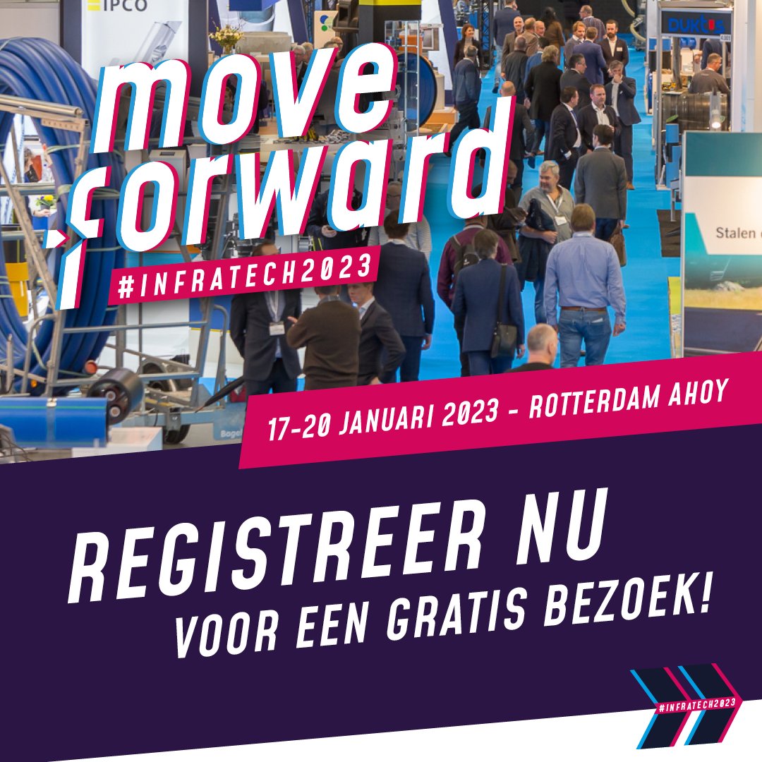 Volgende week is het zover: #InfraTech 2023 in Rotterdam Ahoy! 
Registreer je hier voor een gratis bezoek. Kom jij ook een kop koffie drinken bij ons in de stand? We hebben er zin in. Tot volgende week! 

vanschie.com/news/van-schie…

#InfraTech #VanSchie #Infrauitdagingen #Ahoy