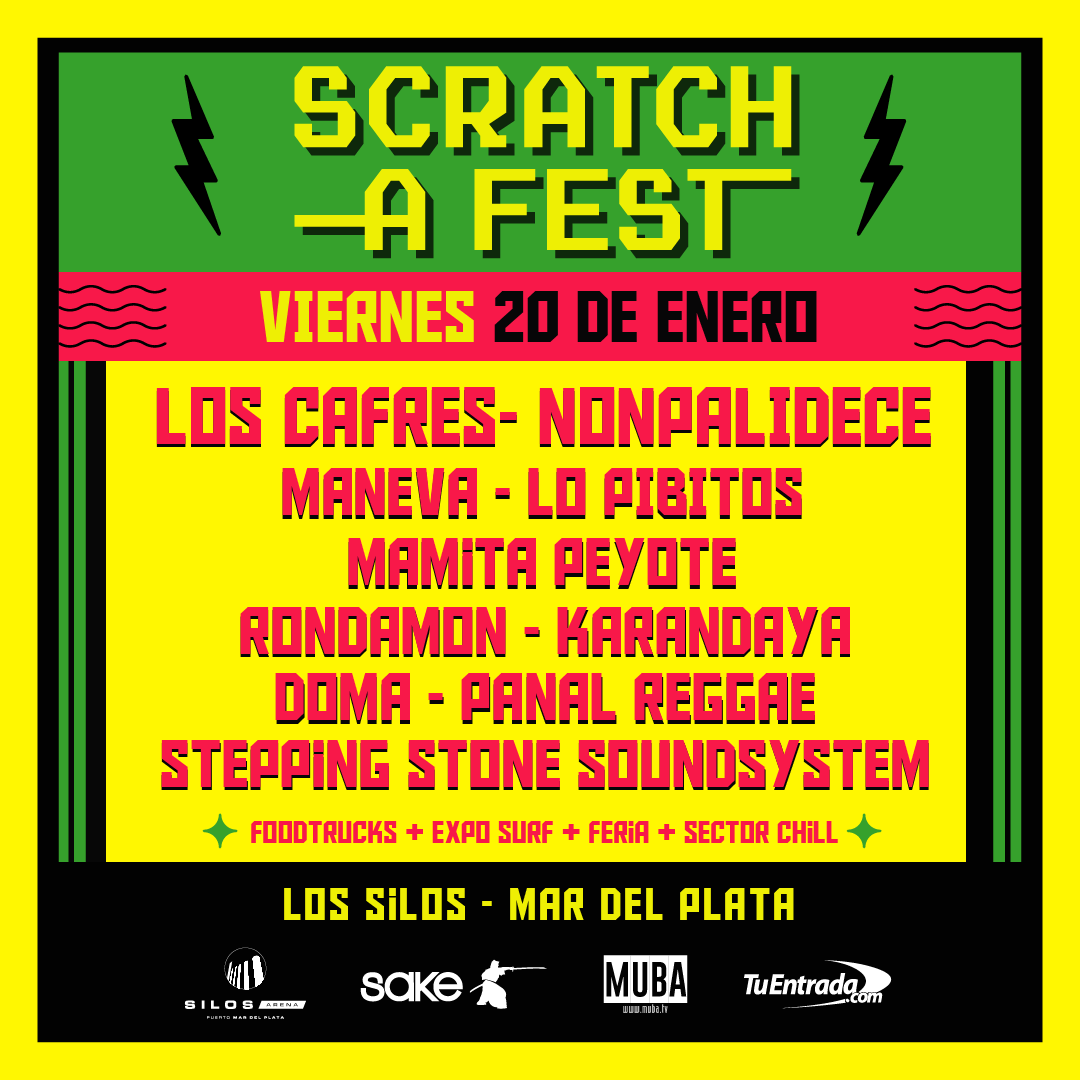 PelaGatosReggae's tweet photo. #sorteo #Reggae en #MarDelPlata
Estamos re manija xq vuelven a tocar juntos @LOSCAFRES y @nonpaoficial en la 1ª edición del #ScratchAFest en #MDQ 🌊 y además hay tremendo #LineUp
Participa y ganate 4 entradas remeras, bolso y stickers para vos y tus amigxs
https://t.co/DlbTXmDfkL https://t.co/3lHOmw0GBu