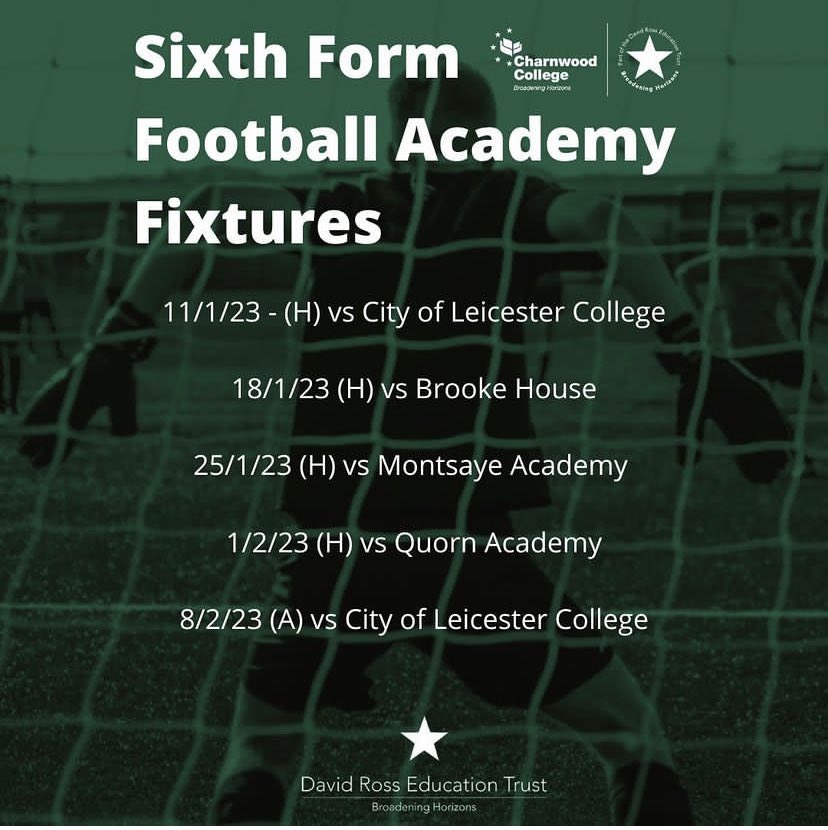 🚨 FIXTURES UPDATE 🚨 Here are all of the planned football fixtures across the school for this next full term