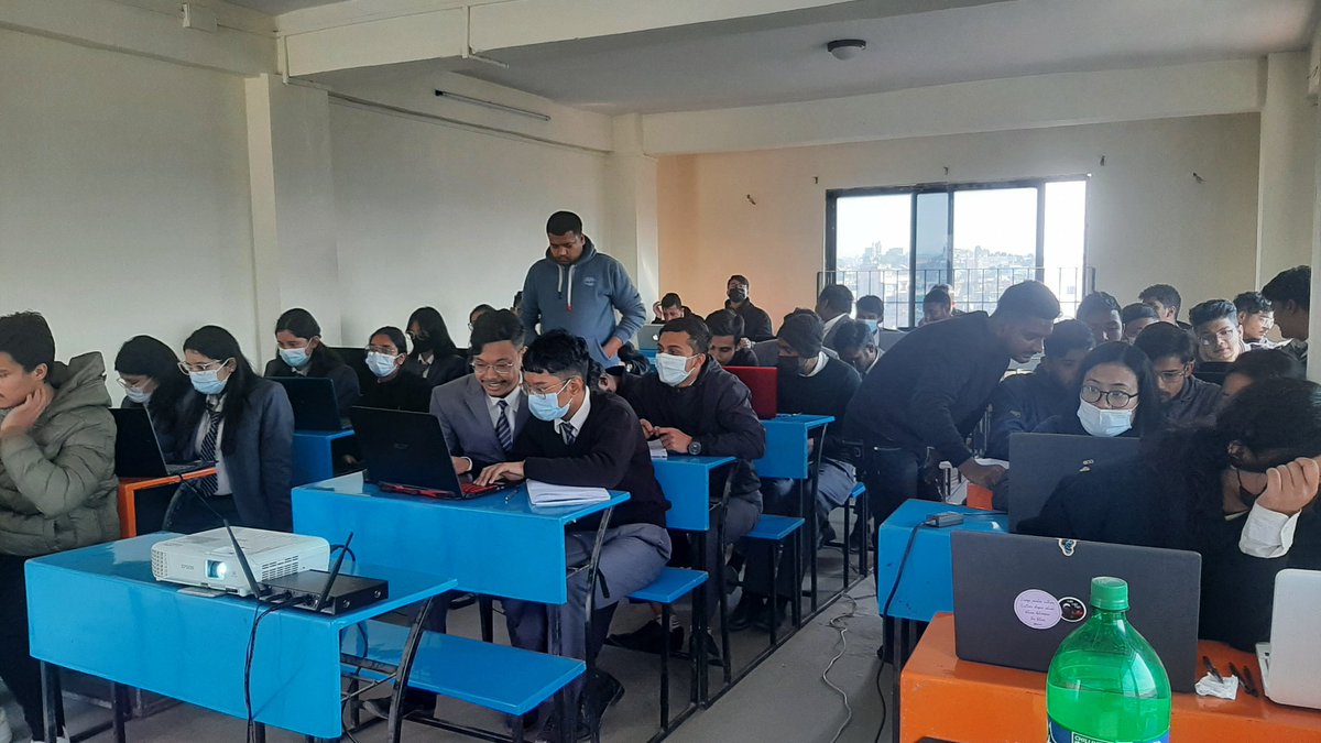 VertexHacks's tweet photo. Special mention to Atul Shreewastav, the mentor for the workshop, for helping students learn the concepts of Python from the very basics to advanced. And a round of applause to the organizing team, Om Prakash Sharma Aarogya Bhandari, for making the event a success.
#VertexHacks https://t.co/QT6jBthKEv