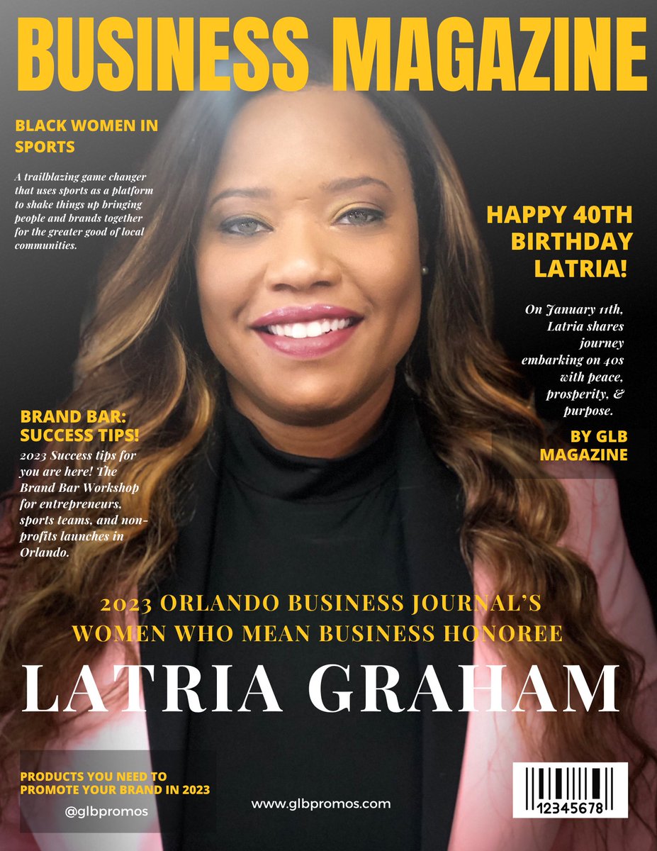 👏🏾 Congratulations to our fearless GLB President &amp; CEO @latriabgraham for being selected as the Orlando Business Journal’s 2023 Women Who Mean Business Award Honoree! 🥂

And wishing you an early happy &amp; healthy birthday! 🥳🎉 #40  

#womeninbusiness #entrepreneurs #CEO