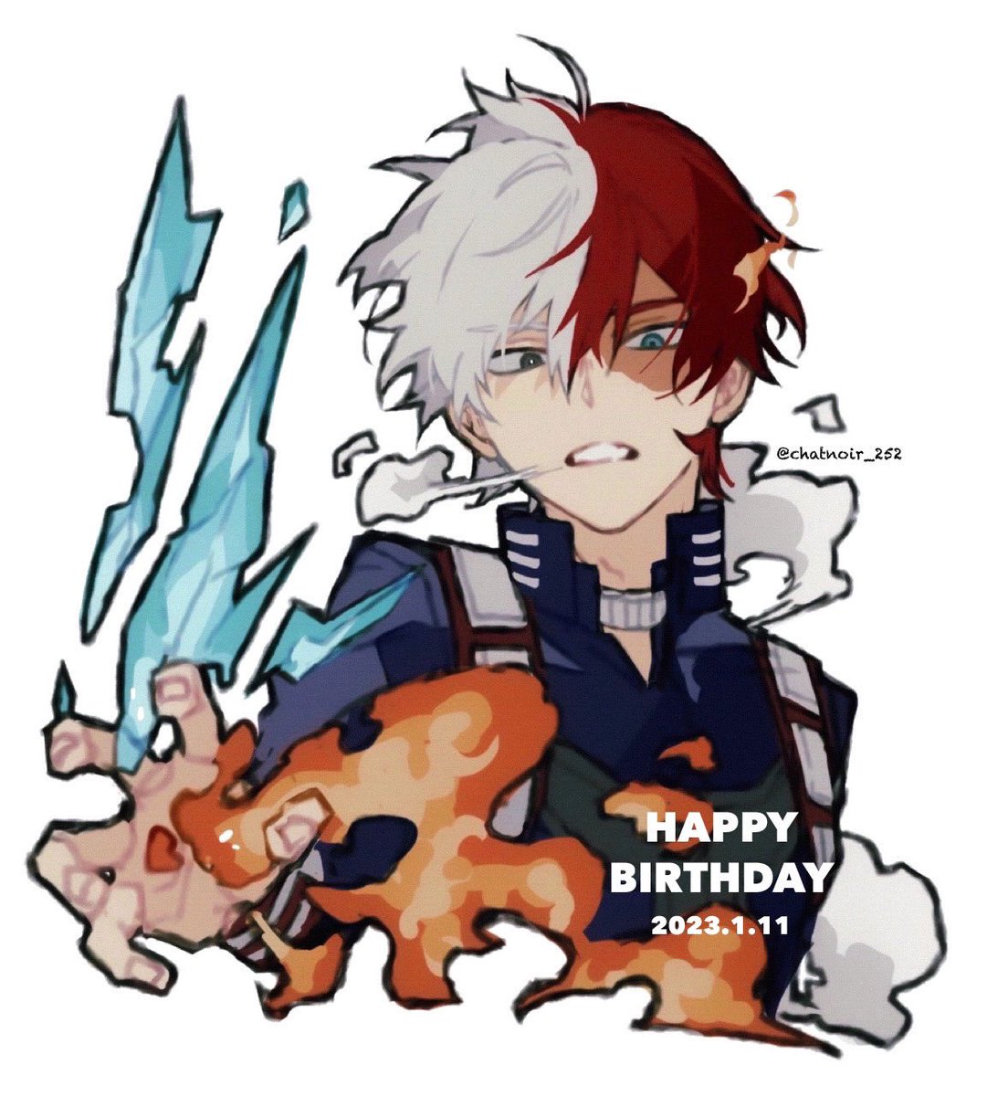 轟焦凍 「#轟焦凍誕生祭2023轟くん誕生日おめでとう!! 」|黒猫🦇のイラスト