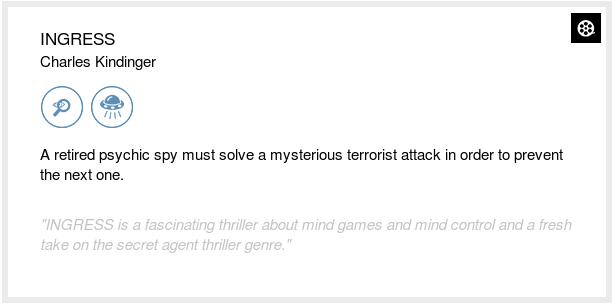 theblcklst's tweet photo. Read highly-rated work like INGRESS by Charles Kindinger on https://t.co/0Dl9HMucJP. https://t.co/39vaqKxsmd #BlackListWeekendRead https://t.co/LkJThvAX3I