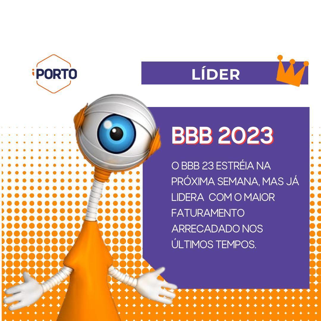 iPORTO's tweet photo. São mais de R$ 1 bilhão em cota de patrocínio!

E aí você acha que tem chances de a Globo tirar o #BBB da grade? São 23 anos de alto faturamento. 

#BBB #BBB23 #marketing #iPORTO https://t.co/l61qNe8MY7
