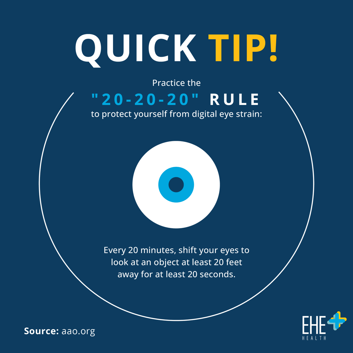 If you spend two or more hours on a computer or device daily, you may be experiencing Digital Eye Strain! Look at some facts surrounding this common condition, and swipe for a preventive tip to protect your eyes!