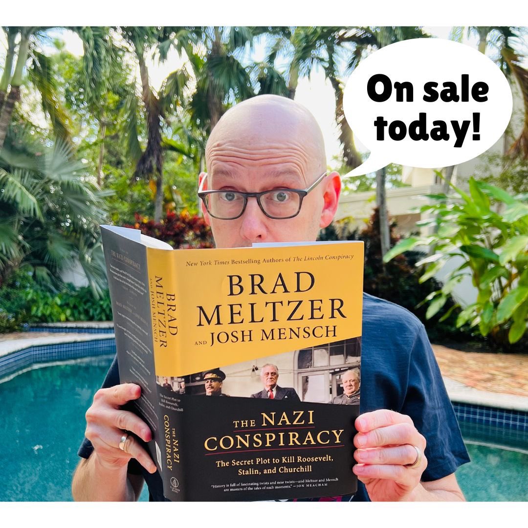 bradmeltzer's tweet image. Please share this and we’ll pick one of you and send you a signed copy. 

Brad’s new book, The Nazi Conspiracy, is out TODAY! Buy it here: bit.ly/TheNaziConspir…. 

A BEST BOOK OF JANUARY: the true story of the plot to kill FDR, Stalin &amp;amp; Winston Churchill in WWII. 
@joshmensch