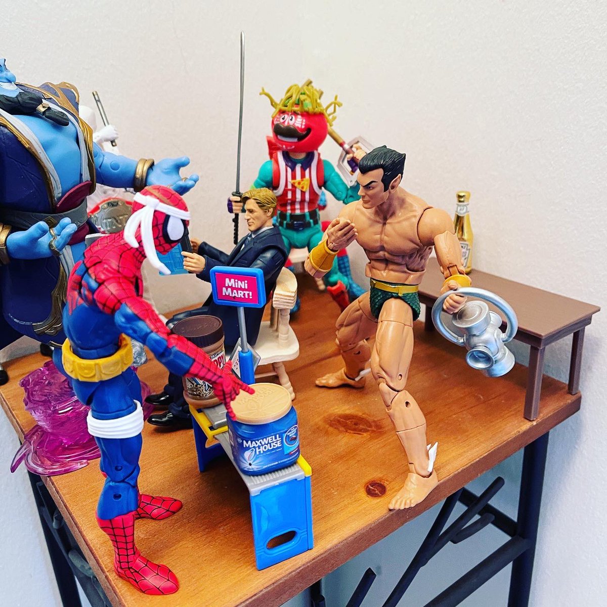 TGBED8v8's tweet photo. “Shakespeare was right about your profession…”
“And that’ll be $5.67. Cash or credit?”
#TomatoJesus #KingDrakkon #HammerheadSupreme #WebSiteMan #GalactusShrugs #ChampionKnight https://t.co/KPP3IYBlFA